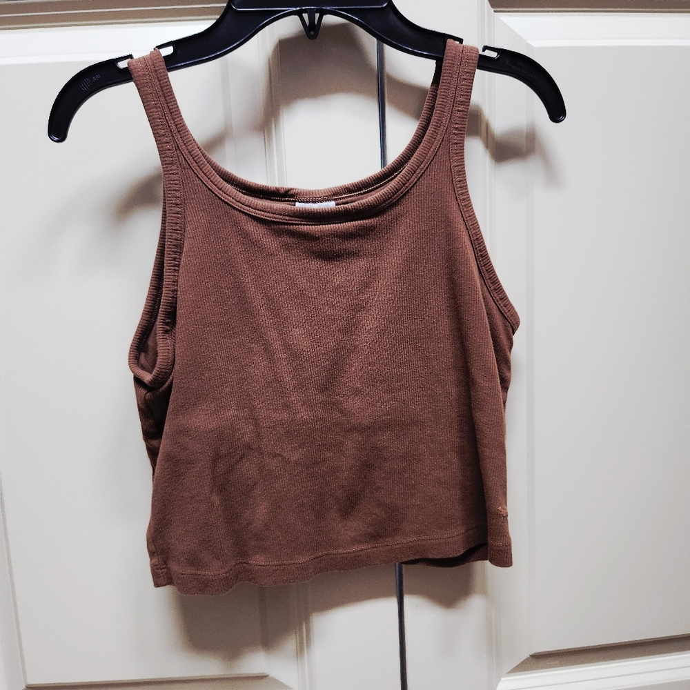 PINK Victoria's Secret Brown Shelf Bra Tank Top VS